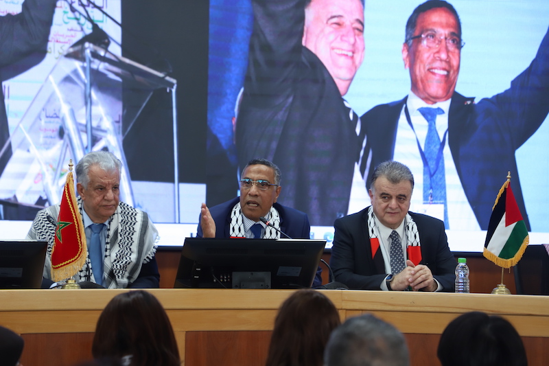 المخارق: الطبقة العاملة المغربية تساند الفلسطينيين وترفض حرب الإبادة بغزة