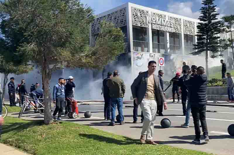 حريق مهول في مارينا طنجة