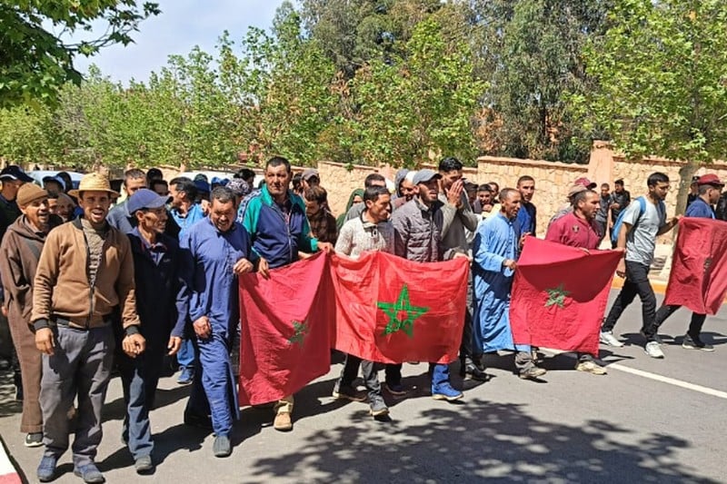 مسيرة تطلب إنجاز طريق نواحي أزيلال