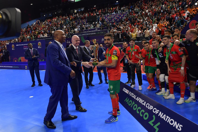 المغرب يتوج للمرة الثالثة على التوالي بكأس إفريقيا لكرة القدم داخل القاعة