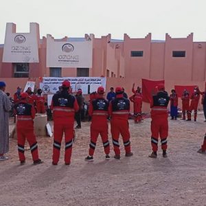 عمال "أوزون" يعتصمون بمدينة كلميم