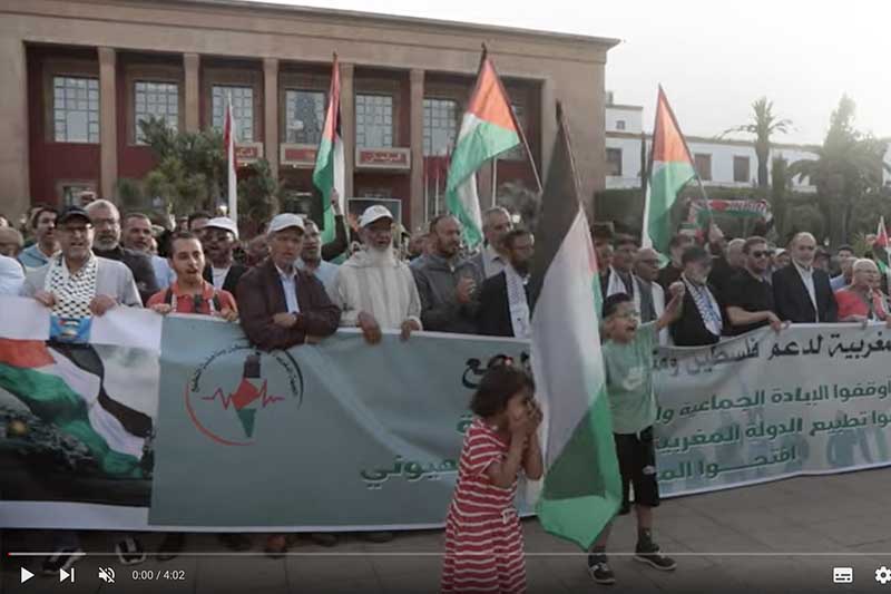 وقفة حاشدة ضد مجازر إسرائيل
