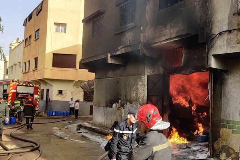 حريق يسقط مصابين في مدينة صفرو