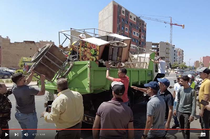 السلطة تحرر شوارع بني ملال