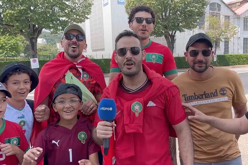 جمهور المغرب قبل لقاء أوكرانيا