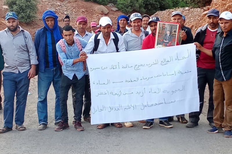 مسيرة تطالب بالماء في إقليم أزيلال
