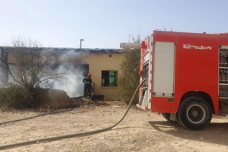 حريق يأتي على مستودع في جرسيف