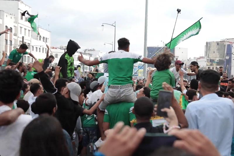 احتفالات جمهور الرجاء في البيضاء