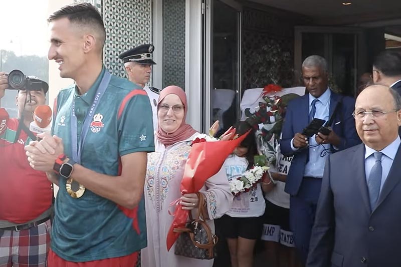 استقبال البطل الأولمبي البقالي