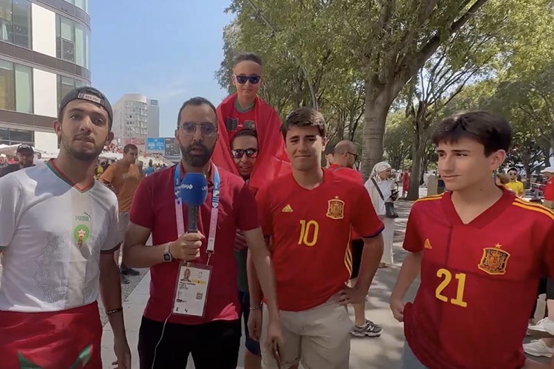 جماهير إسبانيا ومباراة المغرب