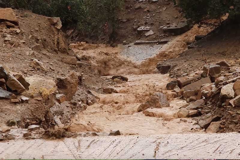 آثار التساقطات العاصفية ببولمان