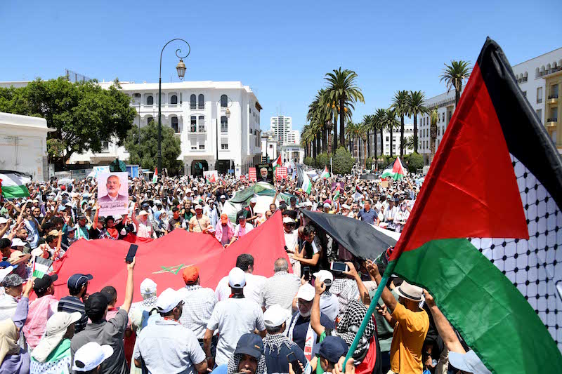 وقفات مغربية تندد بهمجية إسرائيل