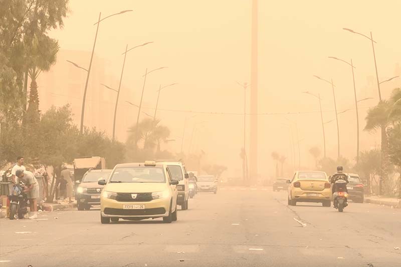 عاصفة رملية في مراكش