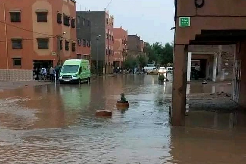 ورزازات تتنفس تحت الماء .. والتساقطات المطرية تفضح هشاشة البنية التحتية