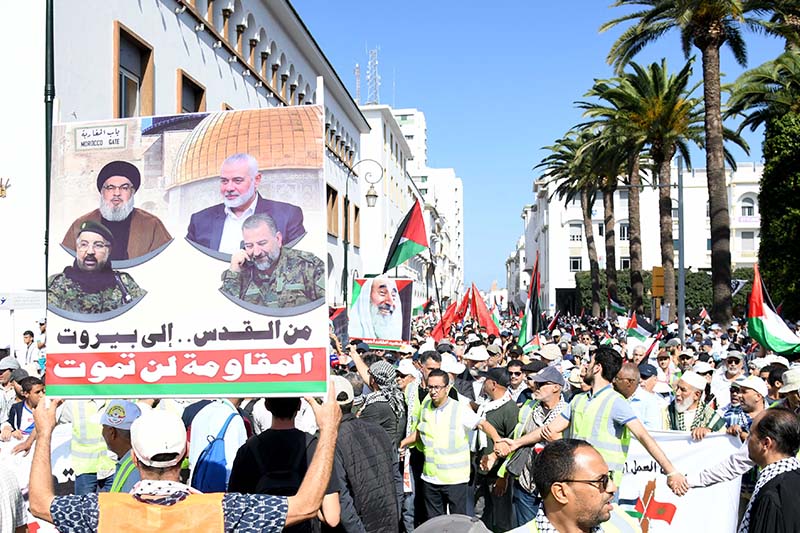 مسيرة الرباط مع فلسطين ولبنان