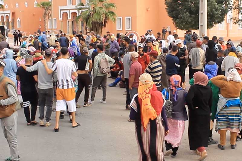احتجاج عمال فلاحيين في بيوكرى