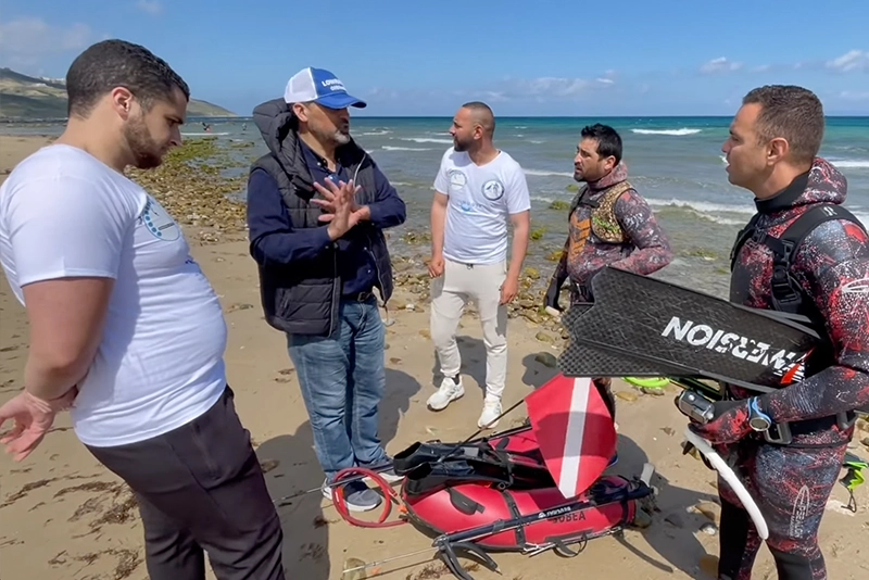 الصيد تحت الماء في طنجة
