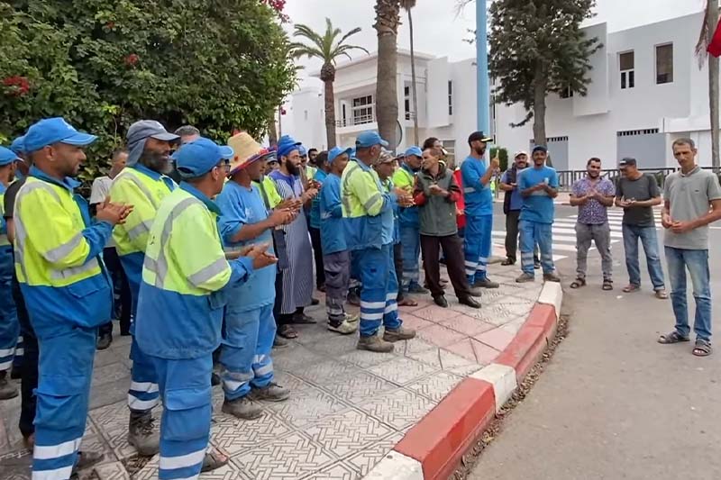 احتجاج عمال شركة "أرما" بالجديدة