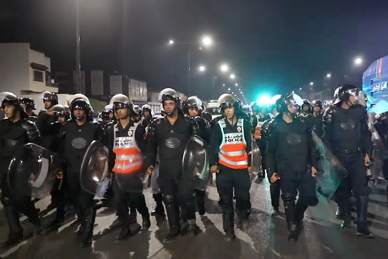انتشار القوات العمومية في سلا