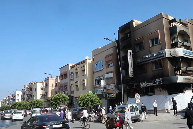 مخلفات الشغب في سلا