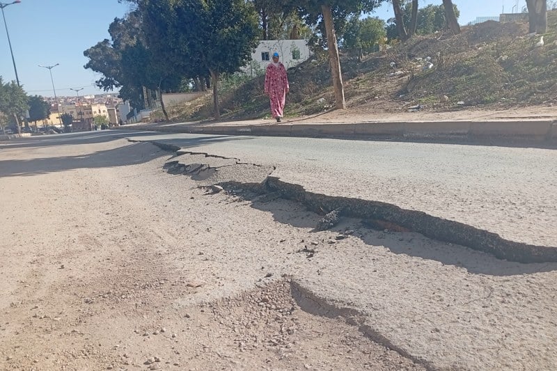 انهيارات بشارع تثير جدلا في سطات