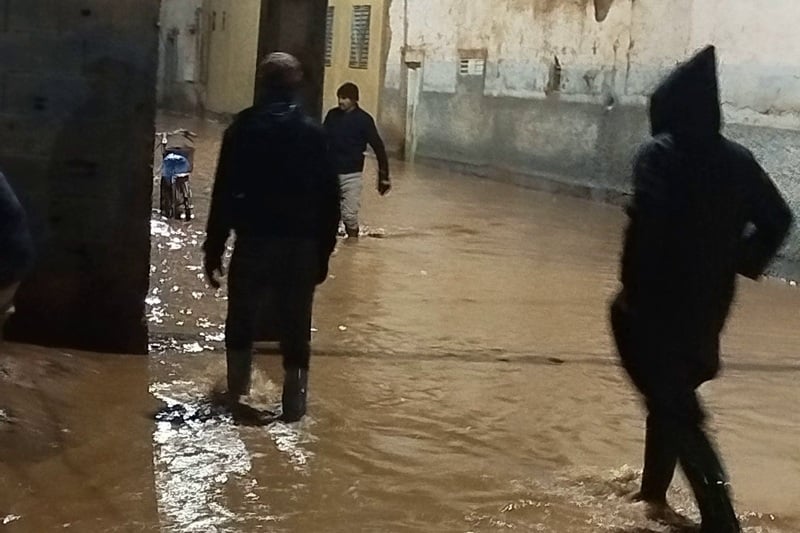 منازل تنهار بسبب أمطار الرشيدية