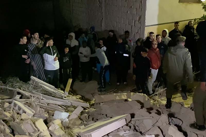 انهيار بناية سكنية بفاس