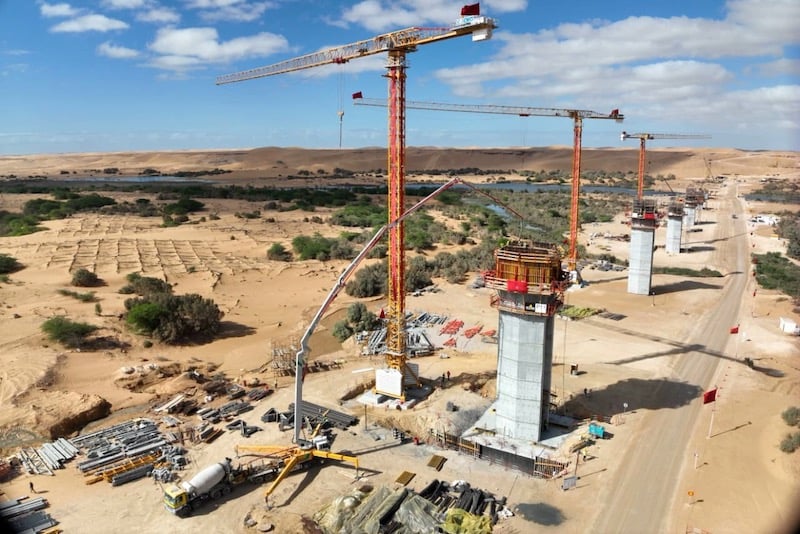 أشغال أكبر جسر طرقي بالمغرب تتجاوز 33% على وادي الساقية الحمراء