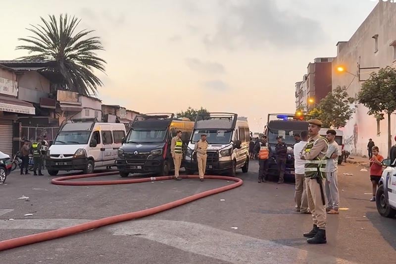 حريق في "سوق القريعة"