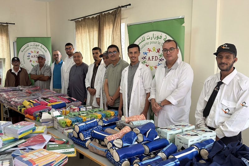 جمعية توفر مستلزمات مدرسية بتزنيت