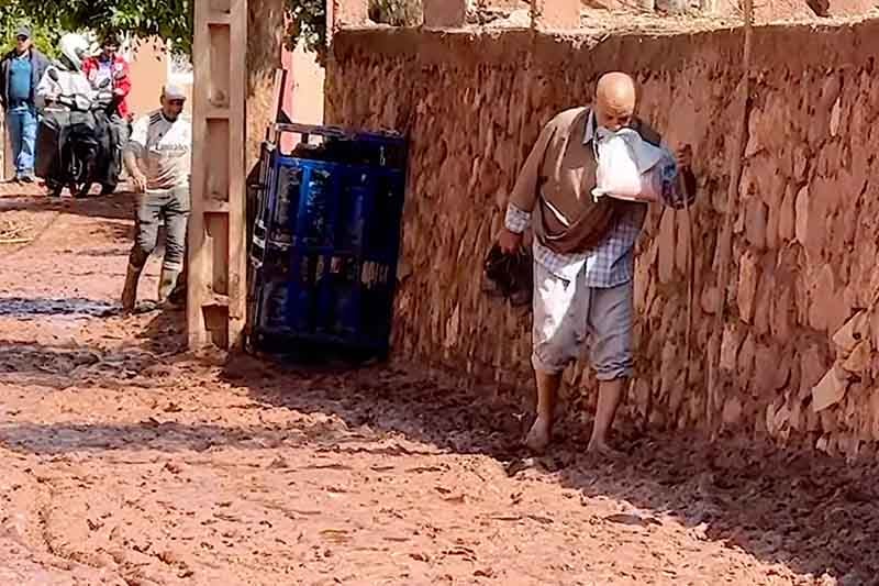 السيول تجتاح طرق إسني بالحوز